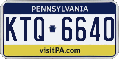 PA license plate KTQ6640