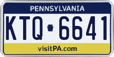 PA license plate KTQ6641