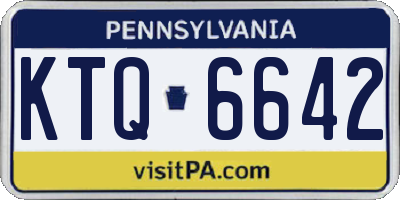 PA license plate KTQ6642