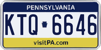 PA license plate KTQ6646