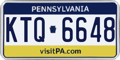 PA license plate KTQ6648