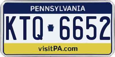 PA license plate KTQ6652