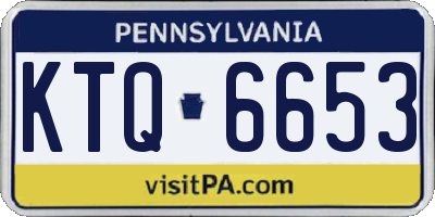 PA license plate KTQ6653