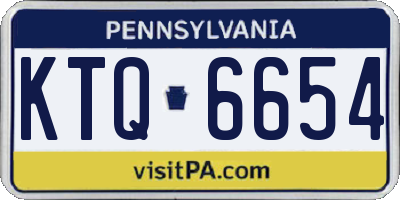 PA license plate KTQ6654