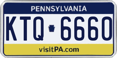 PA license plate KTQ6660