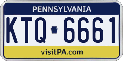 PA license plate KTQ6661