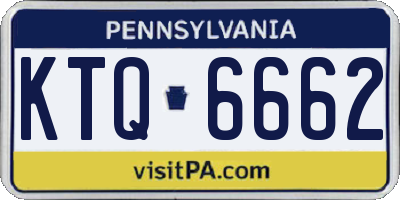 PA license plate KTQ6662