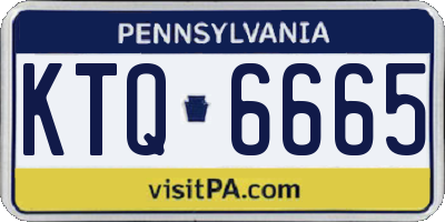PA license plate KTQ6665