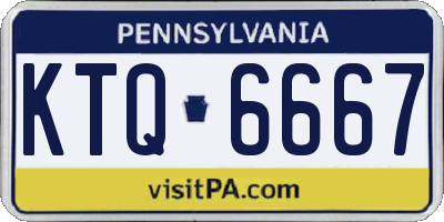PA license plate KTQ6667