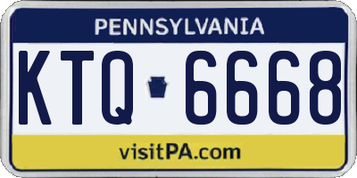 PA license plate KTQ6668