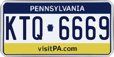 PA license plate KTQ6669