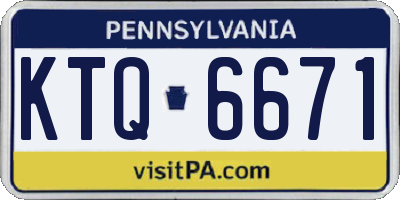 PA license plate KTQ6671