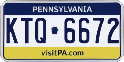 PA license plate KTQ6672