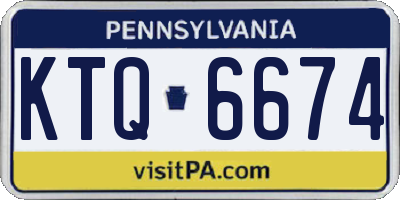 PA license plate KTQ6674