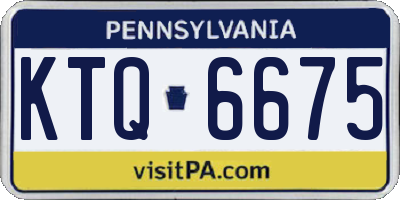PA license plate KTQ6675
