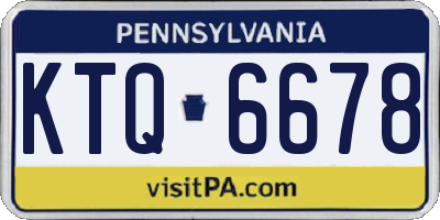 PA license plate KTQ6678