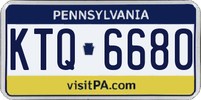 PA license plate KTQ6680