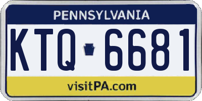 PA license plate KTQ6681