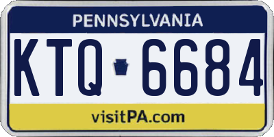 PA license plate KTQ6684