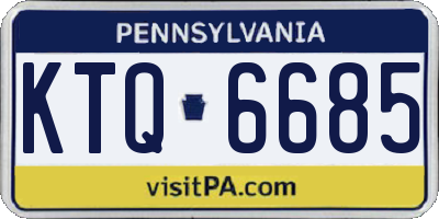 PA license plate KTQ6685