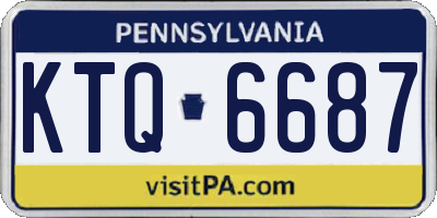 PA license plate KTQ6687