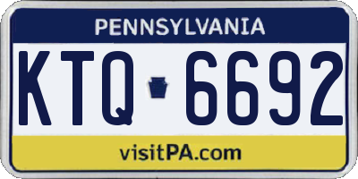 PA license plate KTQ6692
