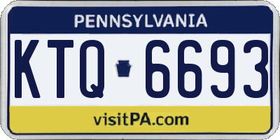 PA license plate KTQ6693