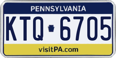 PA license plate KTQ6705