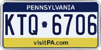 PA license plate KTQ6706