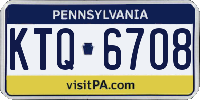 PA license plate KTQ6708