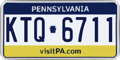 PA license plate KTQ6711