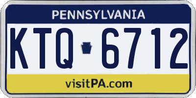 PA license plate KTQ6712