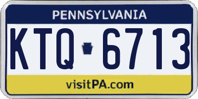 PA license plate KTQ6713