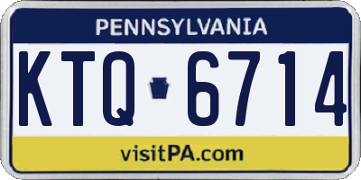 PA license plate KTQ6714
