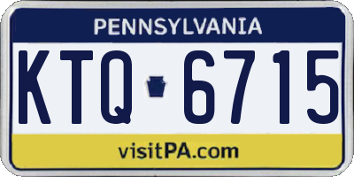 PA license plate KTQ6715