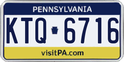PA license plate KTQ6716