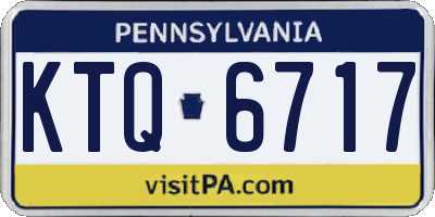 PA license plate KTQ6717