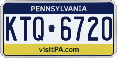 PA license plate KTQ6720