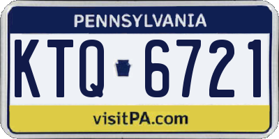 PA license plate KTQ6721