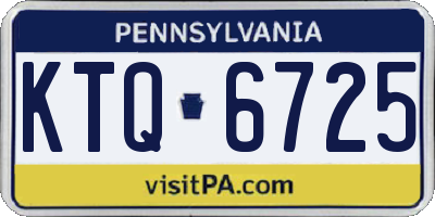 PA license plate KTQ6725