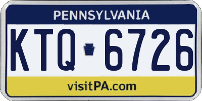 PA license plate KTQ6726