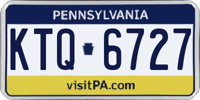 PA license plate KTQ6727