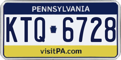PA license plate KTQ6728