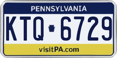 PA license plate KTQ6729