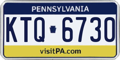 PA license plate KTQ6730