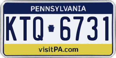 PA license plate KTQ6731