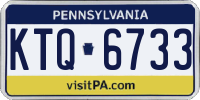 PA license plate KTQ6733