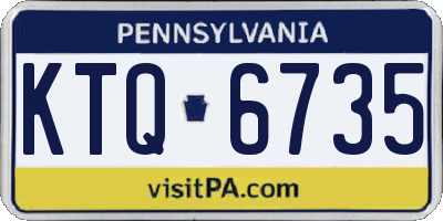PA license plate KTQ6735