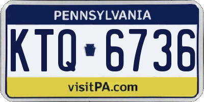 PA license plate KTQ6736