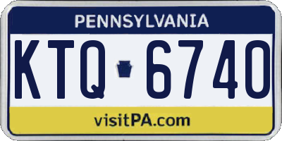PA license plate KTQ6740